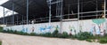 Rugby mural on cowshed at Kibbutz Yizreel