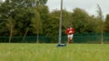 Rugby playe running with ball in hand