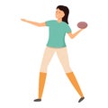 Rugby player icon cartoon vector. Motion power Royalty Free Stock Photo