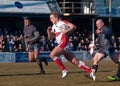 Rugby player running with ball Royalty Free Stock Photo