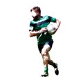 Rugby player running with ball Royalty Free Stock Photo