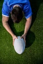 A rugby player scoring a try Royalty Free Stock Photo