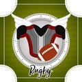 Rugby poster illustration Royalty Free Stock Photo