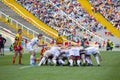 Rugby scrum action Royalty Free Stock Photo