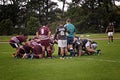 Rugby Scrum Waitemata vs Waitakere City Royalty Free Stock Photo