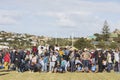 Rugby spectators at a rugby stadion