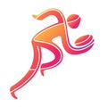 Athlete sport game competition icon Royalty Free Stock Photo