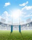 Rugby Stadium And Posts Royalty Free Stock Photo