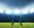 Rugby Stadium And Posts Royalty Free Stock Photo