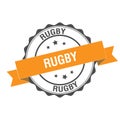 Rugby stamp illustration