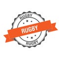 Rugby stamp illustration