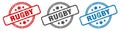 rugby stamp. rugby round isolated sign.