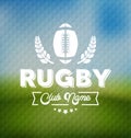 Rugby Team Club Logo Sport Design Template Royalty Free Stock Photo