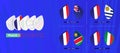 Rugby team of France all matches icon in pool A of international rugby tournament