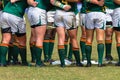 Rugby Team Talk Unidentified Royalty Free Stock Photo