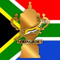 Rugby World Cup 2023 and champion South African team Springboks logo