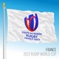 Rugby World Cup flag, illustration, editorial