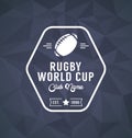 Rugby World Cup Logo Sport design template Royalty Free Stock Photo