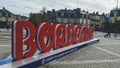 2023 Rugby world cup bordeux letters in France.