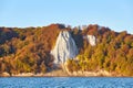 Rugen Island chalk cliffs at sunrise, Germany Royalty Free Stock Photo