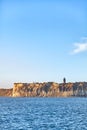 Rugen Island chalk cliffs at sunrise, Germany Royalty Free Stock Photo