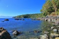 East Sooke Wilderness Park with Juan de Fuca Strait and Rugged Coast from Creyke Point, Vancouver Island, British Columbia Royalty Free Stock Photo