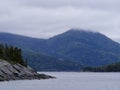 Rugged Bonne Bay scenery at Norris Point on overcast day Royalty Free Stock Photo