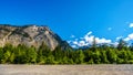 Rugged cliffs of Mount McLean on the north shore of Seton Lake near Lillooet Royalty Free Stock Photo