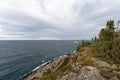Rugged coast of Lake Superior in September Royalty Free Stock Photo