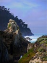 Rugged coast near Carmel California Royalty Free Stock Photo