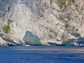 Rugged Coastline and caves, Zakynthos Greek Island, Greece Royalty Free Stock Photo