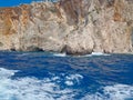 Rugged Coastline and Caves, Zakynthos Greek Island, Greece Royalty Free Stock Photo