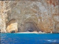 Rugged Coastline and Caves, Zakynthos Greek Island, Greece Royalty Free Stock Photo