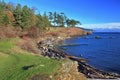 South Pender Island with Coast at Brooks Point, Southern Gulf Islands, British Columbia Royalty Free Stock Photo