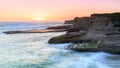 Rugged Coastline Sunset at Wilder Ranch State Park Royalty Free Stock Photo