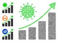 Rugged Coronavirus Growing Trend Icon Collage
