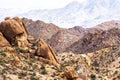 Rugged Desert Mountains and Vegetation Royalty Free Stock Photo