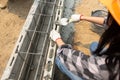 Rugged Female Construction Workers in the site Royalty Free Stock Photo