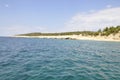 Rugged foreshore of Thassos island in Greece Royalty Free Stock Photo