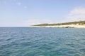 Rugged foreshore of Thassos island in Greece Royalty Free Stock Photo