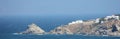 Rugged Greek Islands Coastline Panoramic Royalty Free Stock Photo