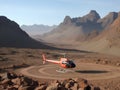 Rugged Helicopter Landing Zone in the Mountains