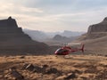 Rugged Helicopter Landing Zone in the Mountains