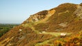 Rugged hill above White Coppice. Royalty Free Stock Photo