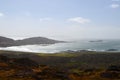 Rugged Irish Landscape with Rocks Jutting Into the Ocean