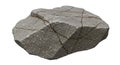 A rugged, irregularly shaped gray rock with visible natural cracks and texture Royalty Free Stock Photo