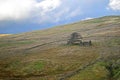Rugged and isolated scenery with farm building Dentdale CumbriaUK