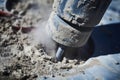 Rugged Jackhammer concrete. Generate Ai Royalty Free Stock Photo