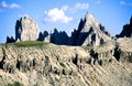 Rugged landscape in the dolomites Royalty Free Stock Photo