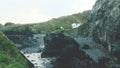 Rugged Landscape & White Building at Kynance Cove, Cornwall. Royalty Free Stock Photo